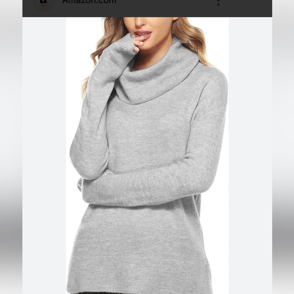 $19 sale Loft cowl neck tunic ribbed pullover sweater oversized S 97